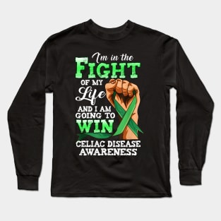 Celiac Disease Awareness Green Ribbon Long Sleeve T-Shirt